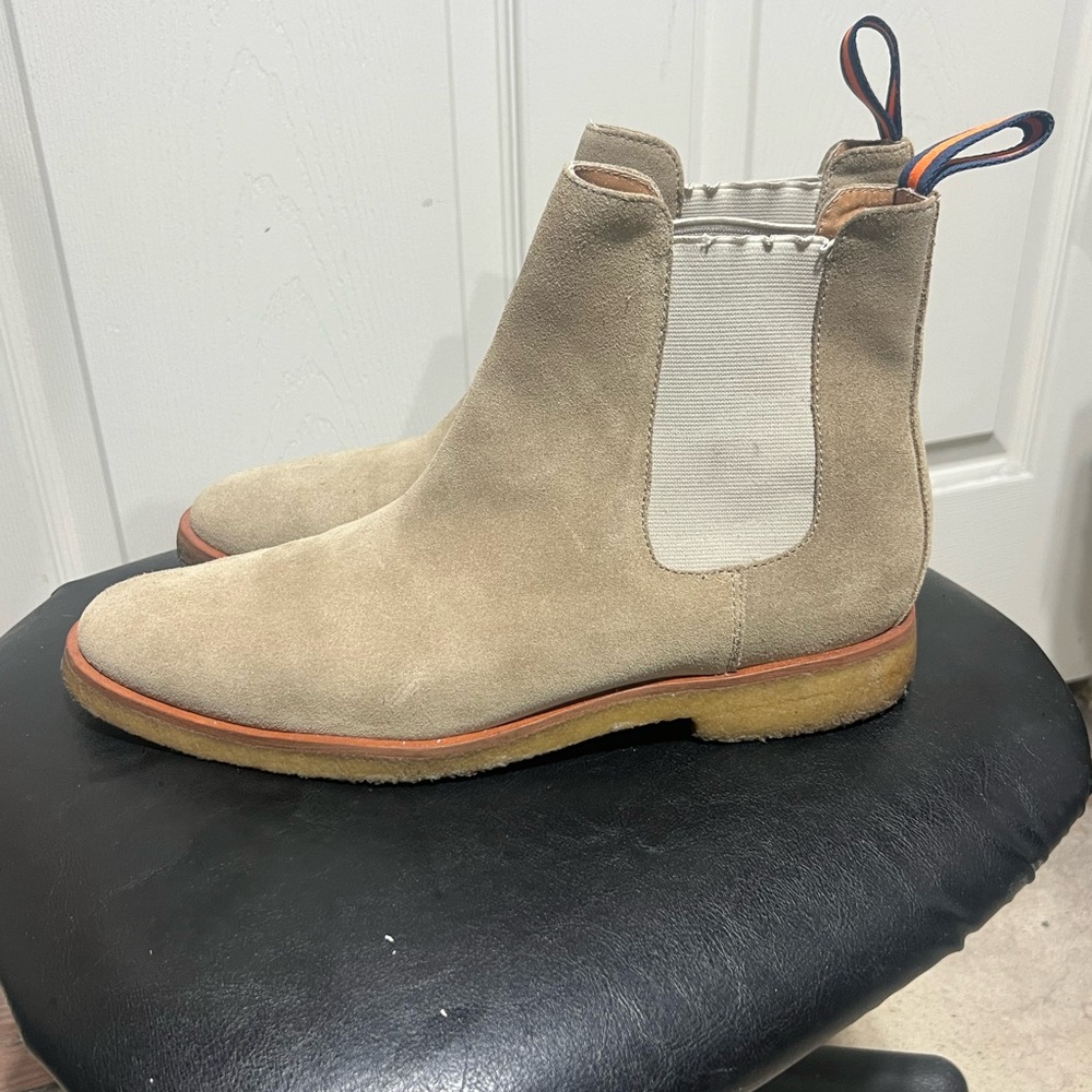 New Republic Sonoma Suede Chelsea Boots Sandstone Tan Men’s 10.5 D - Picture 5 of 13